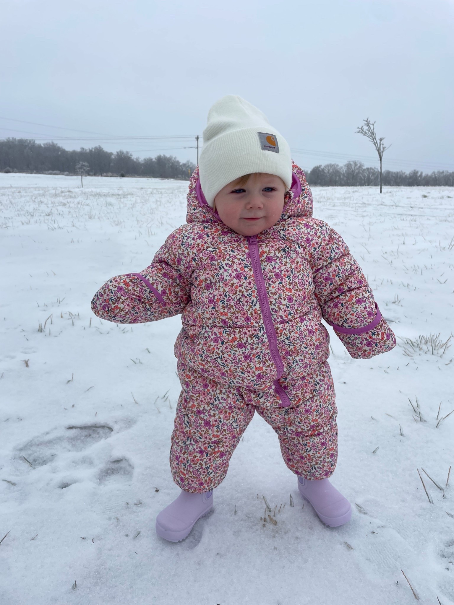 The cutest Amazon Snowsuit & booties.🤍🌸❄️