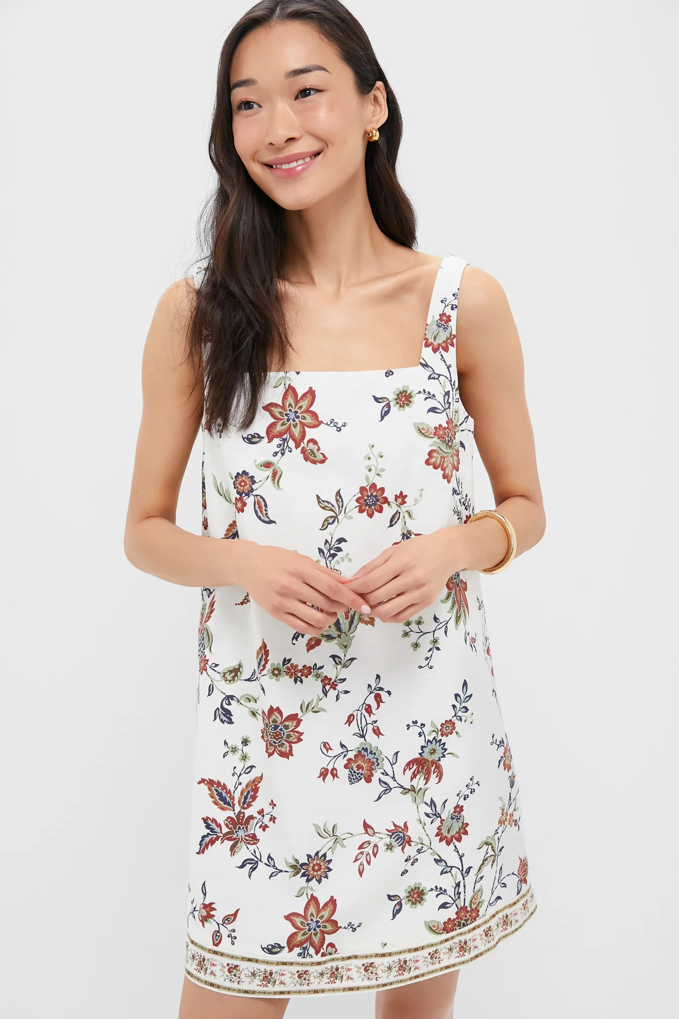 Terracotta Chintz Cotton Linen Cassie Dress | Tuckernuck (US)