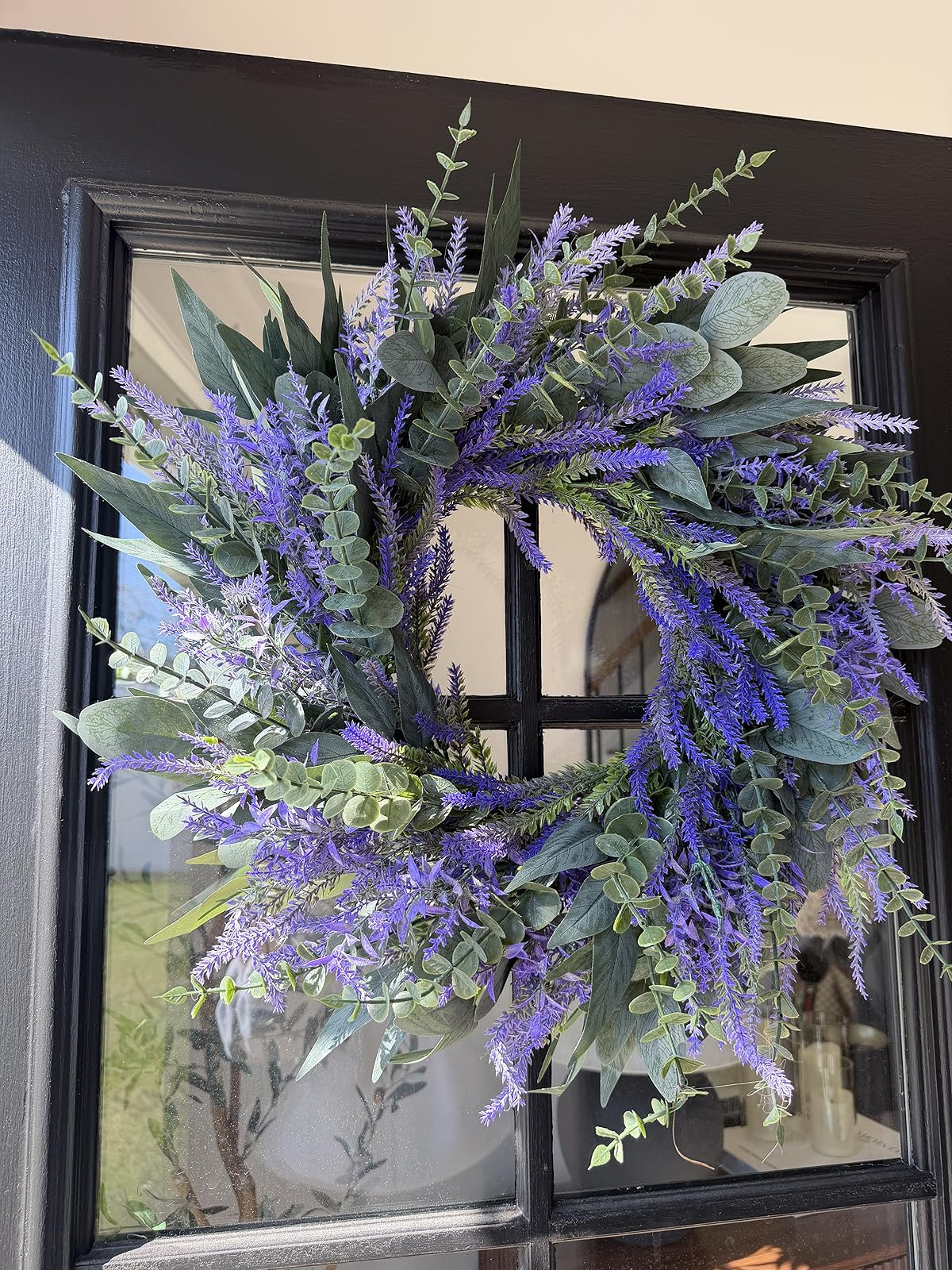 Bring some spring vibes into your home with this gorgeous eucalyptus and lavender wreath. Great for spring and summer! #homedecor #amazonfinds | Amazon (US)