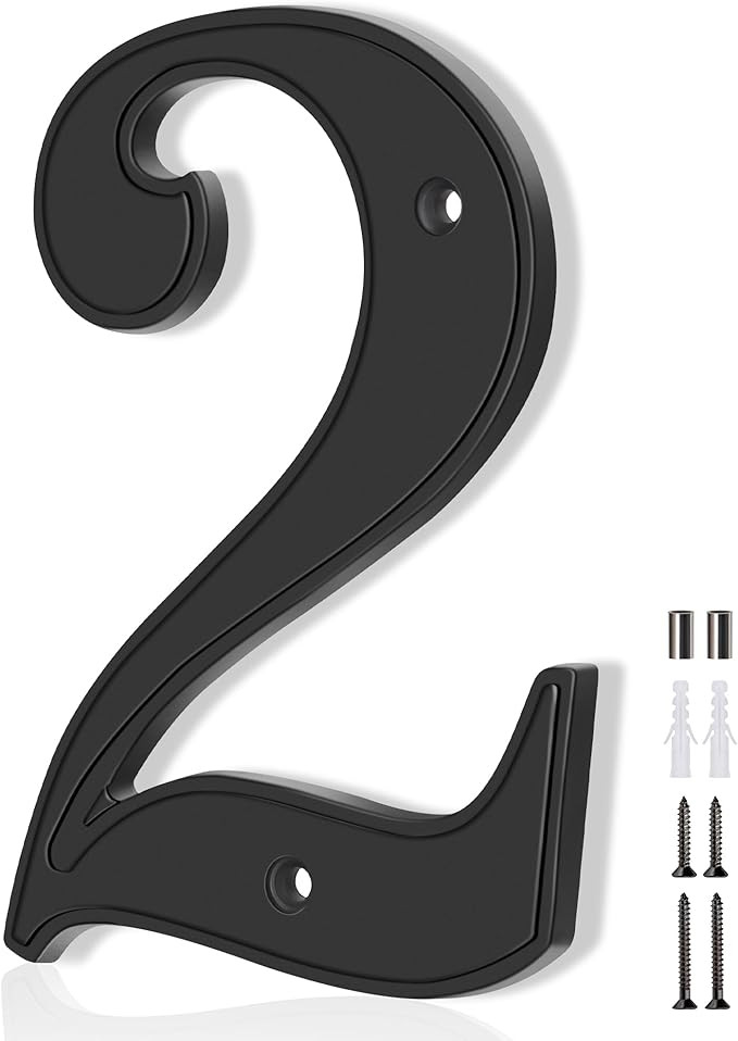 House Numbers 2, Emotionlite House Address Numbers, Black Large Modern House Numbers for Outside,... | Amazon (US)