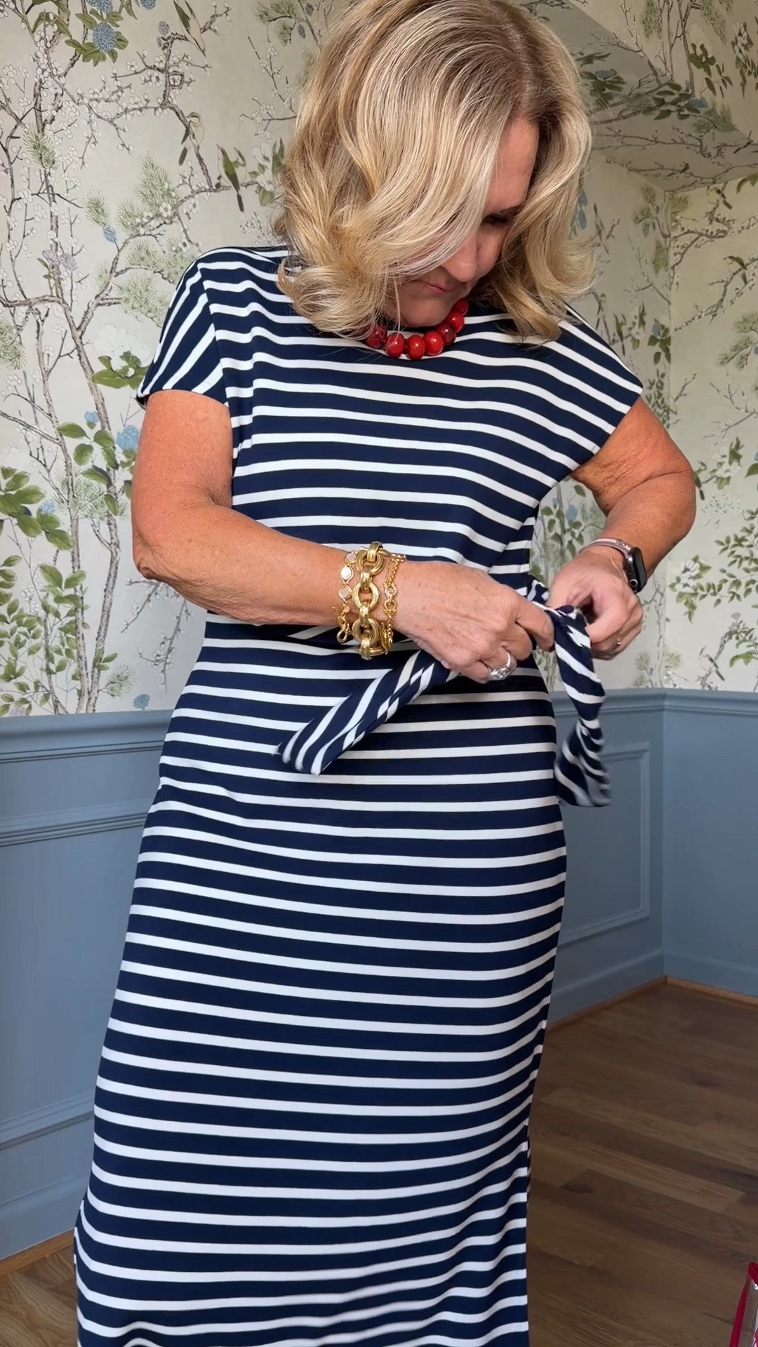 Extra 30% off sale prices 
Life this navy striped dress almost fully stocked I wear a medium

#LTKSaleAlert #LTKOver40 #LTKootd