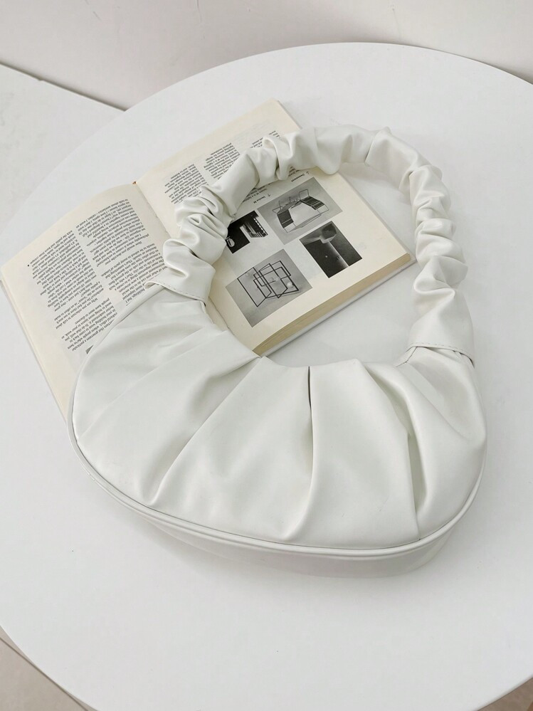 Stylish Solid Color Multi-Use Women's Shoulder Bag With Cloud Ruffle Detail | SHEIN