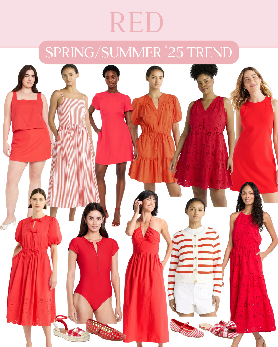 🌸 Spring & Summer Fashion Trends 2025 ✨TREND: RED 

 Ready to refresh your wardrobe with this season’s must-have styles? I just shared a brand new YouTube video breaking down the top wearable fashion trends for Spring & Summer 2025 — featuring affordable finds from Walmart, Target, Old Navy and more!💛 Whether you’re dressing for everyday errands, work, vacation, or special occasions — this video has you covered with classic, fun, and flattering styles you’ll actually wear for Spring Summer 2025. 🎥 shop everything linked here on LTK! #LTKSpring #LTKSummer #SpringFashion2025 #SummerStyle2025 #MomStyle #AffordableFashion #LTKTrends #WearableTrends #MidsizeFashion #WalmartFashion #TargetStyle #OldNavyStyle #EverydayStyle #VacationOutfits #CapsuleWardrobe #PreppyStyle #ClassicStyle #ChicAndCasual 

 #LTKSeasonal #LTKFindsUnder50 #LTKFindsUnder100
