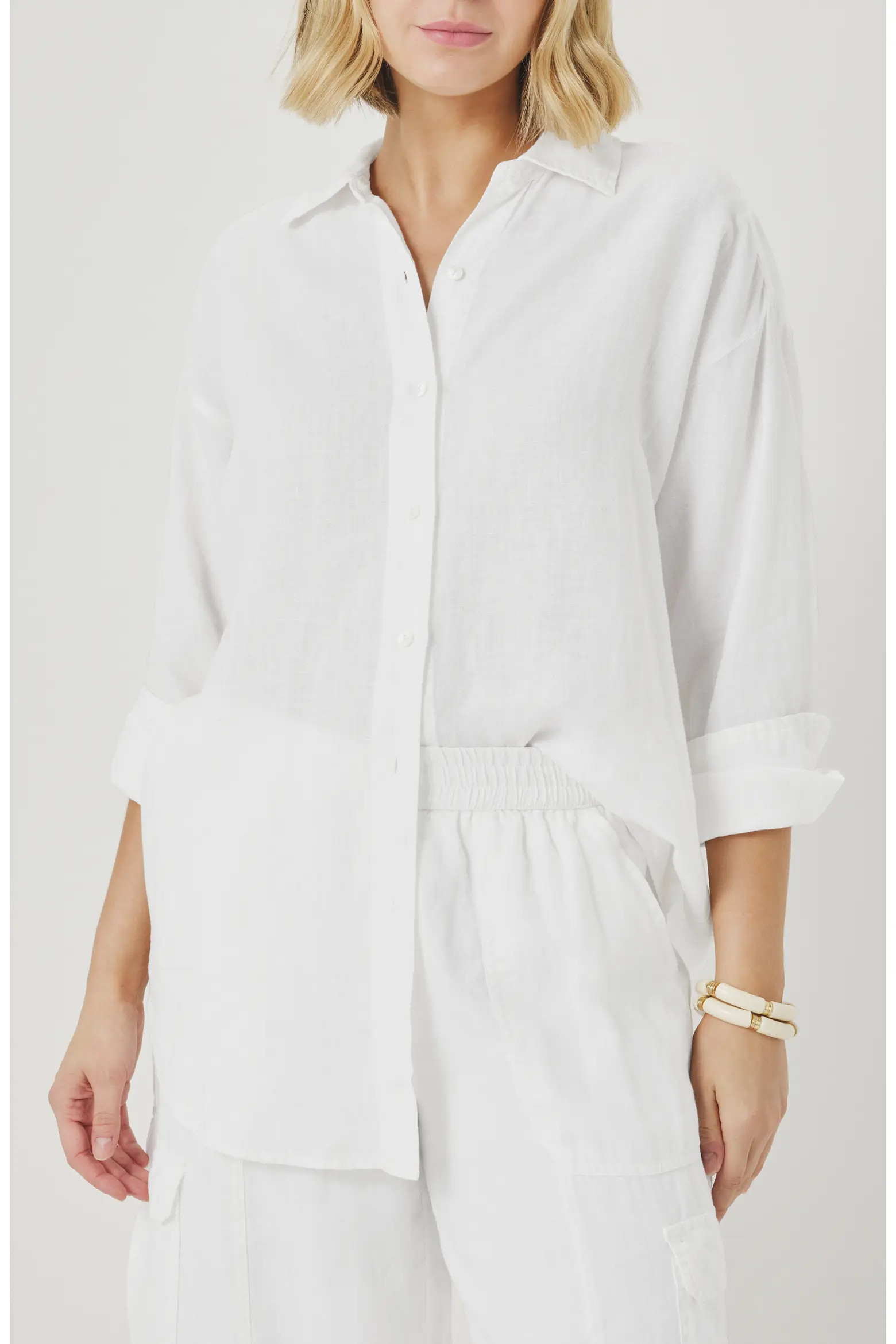 Stella Linen Button-Up Shirt (Women) | Nordstrom | Nordstrom