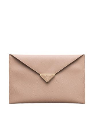 Prada Saffiano Leather Envelope Clutch  | Bloomingdale's Handbags | Bloomingdale's (US)