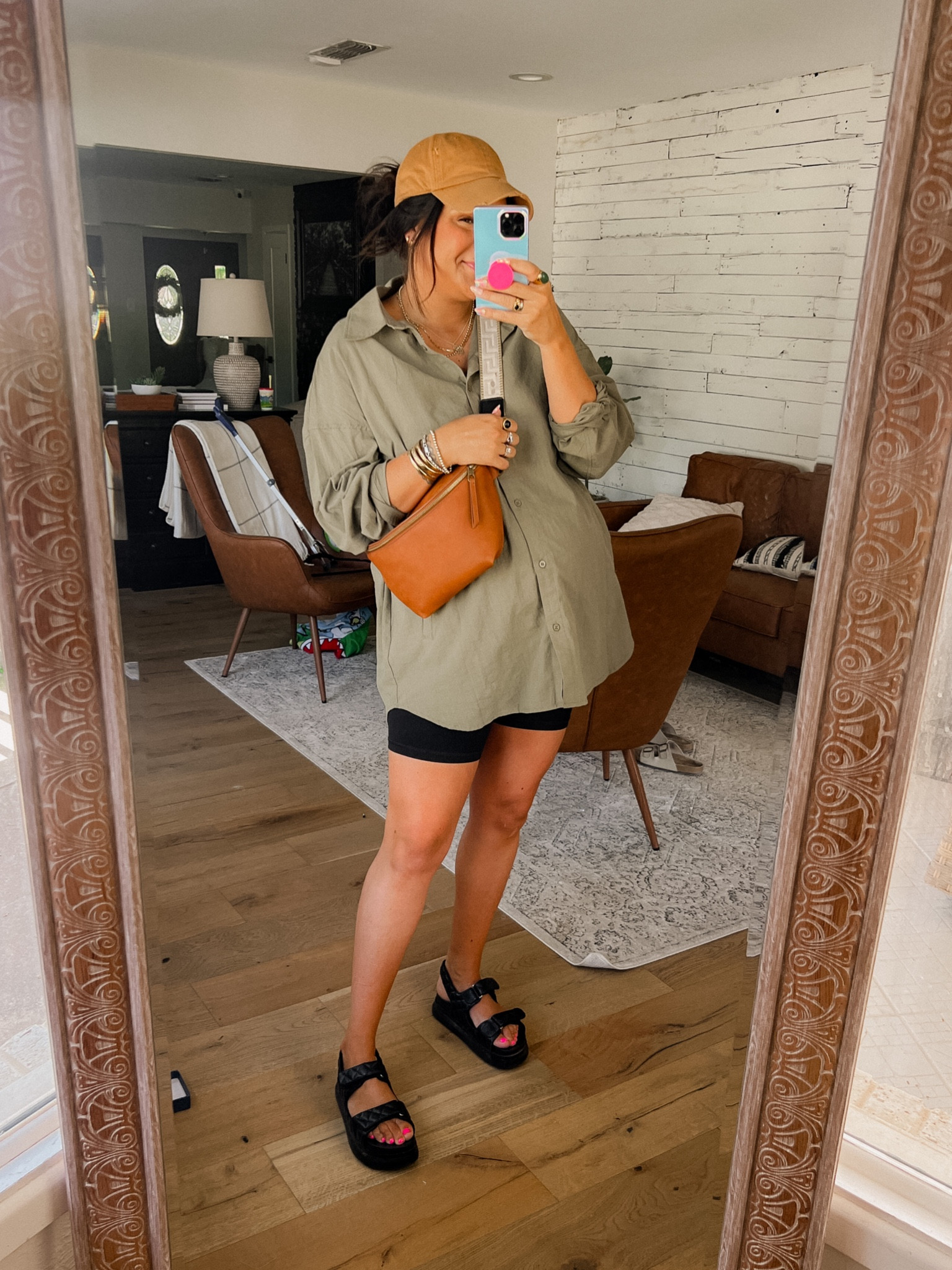 Casual Maternity Outfit
Amazon Button Up: XL
Bike Shorts: XL
Platform Quilted Sandals: TTA


#LTKunder50 #LTKshoecrush #LTKstyletip