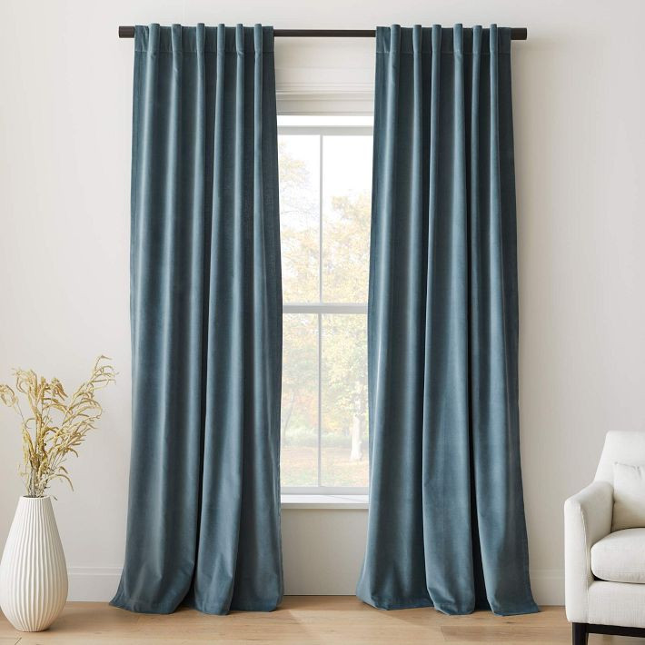 Cotton Velvet Curtain | West Elm (US)