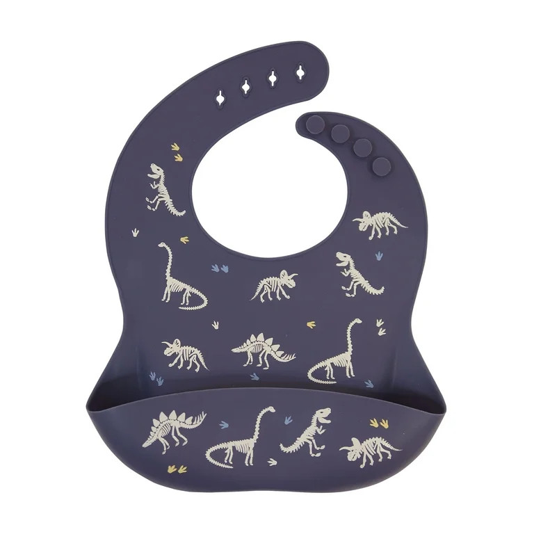 Neat Solutions Dinosaur Print Infant Silicone Bib - Walmart.com | Walmart (US)