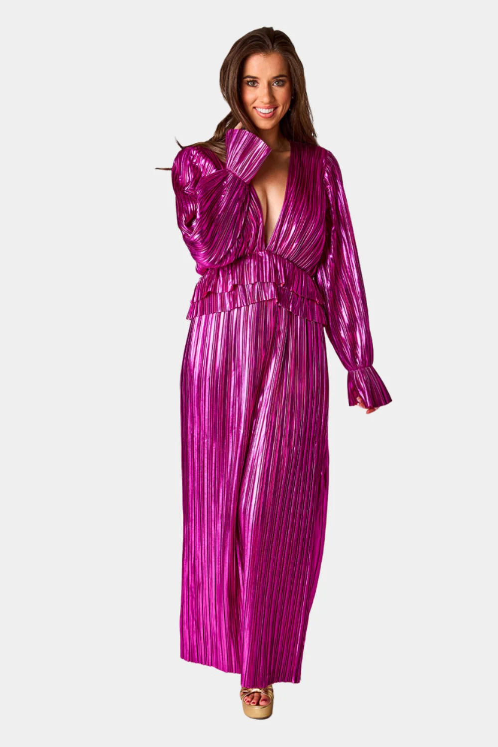 BuddyLove | Evie Metallic Maxi Dress | Studio 54 | BuddyLove