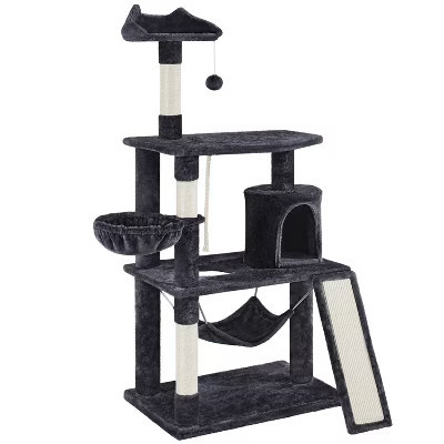 Yaheetech 63.5"H 4-Level Plush Cat tree for Small/Medium Cats - Black | Target