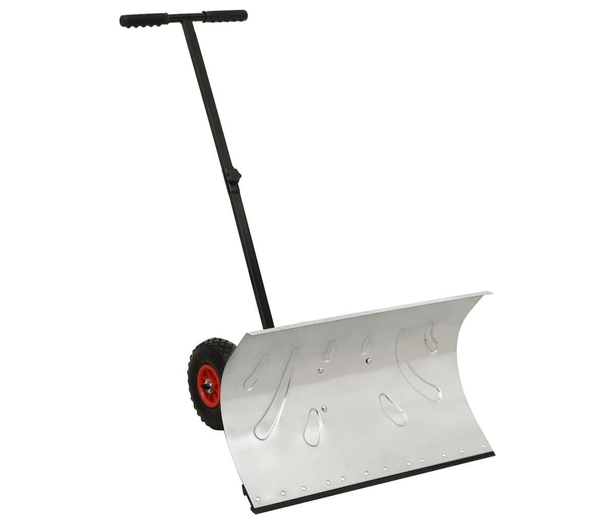 vidaXL 29" Heavy Duty Wheeled Snow Shovel, Adjustable Push Bar & Blade Angles, Non-Slip Handle, Galvanized Metal Snow Pusher Shovel for Driveways & Si | Macy's