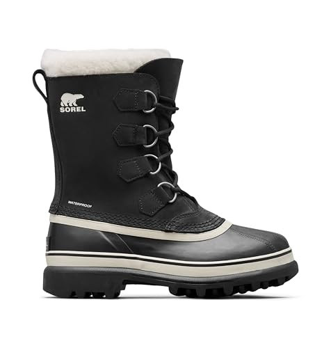 SOREL Women's Caribou Waterproof Boot - Black, Stone - 10 | Amazon (US)