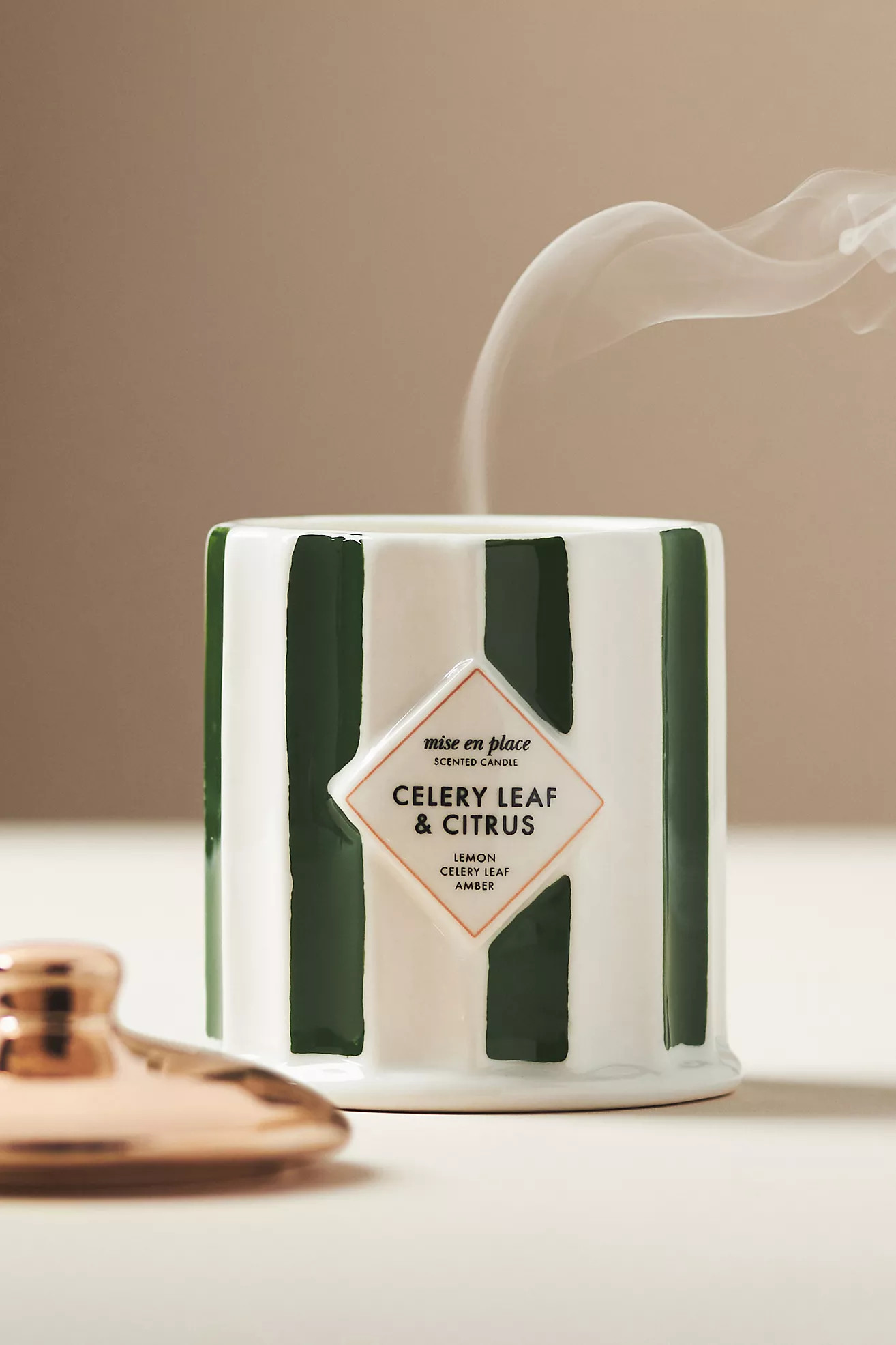 mise en place Woody Celery Leaf & Citrus Ceramic Candle | Anthropologie (US)