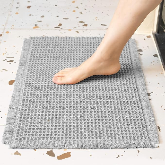 Waffle Bath Mat, Non Slip Bath Mats for Bathroom, Ultra Absorbent Bathroom Mat for Bathroom Decor... | Amazon (US)