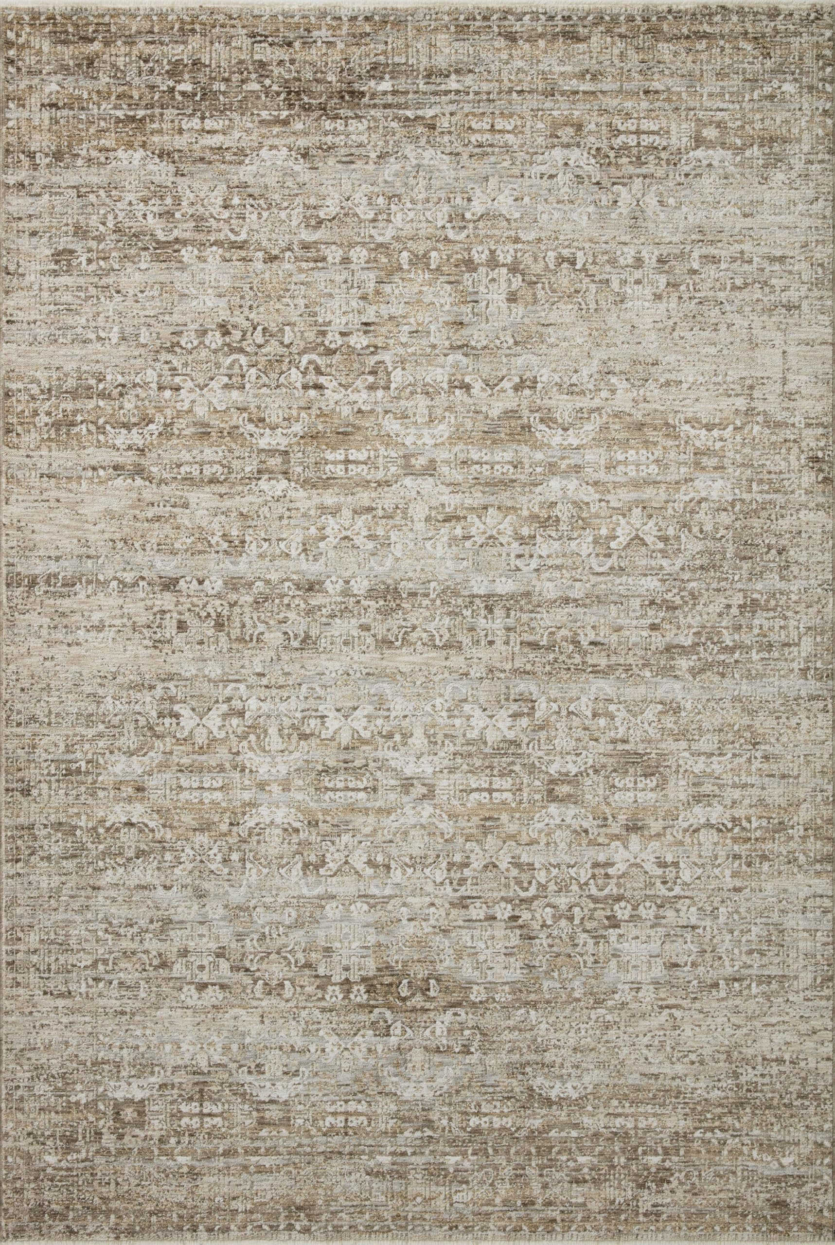 Loloi Amber Lewis Honora Collection HON-04 Bark/Dove 6'-7" x 9'-2" Area Rug | Amazon (US)