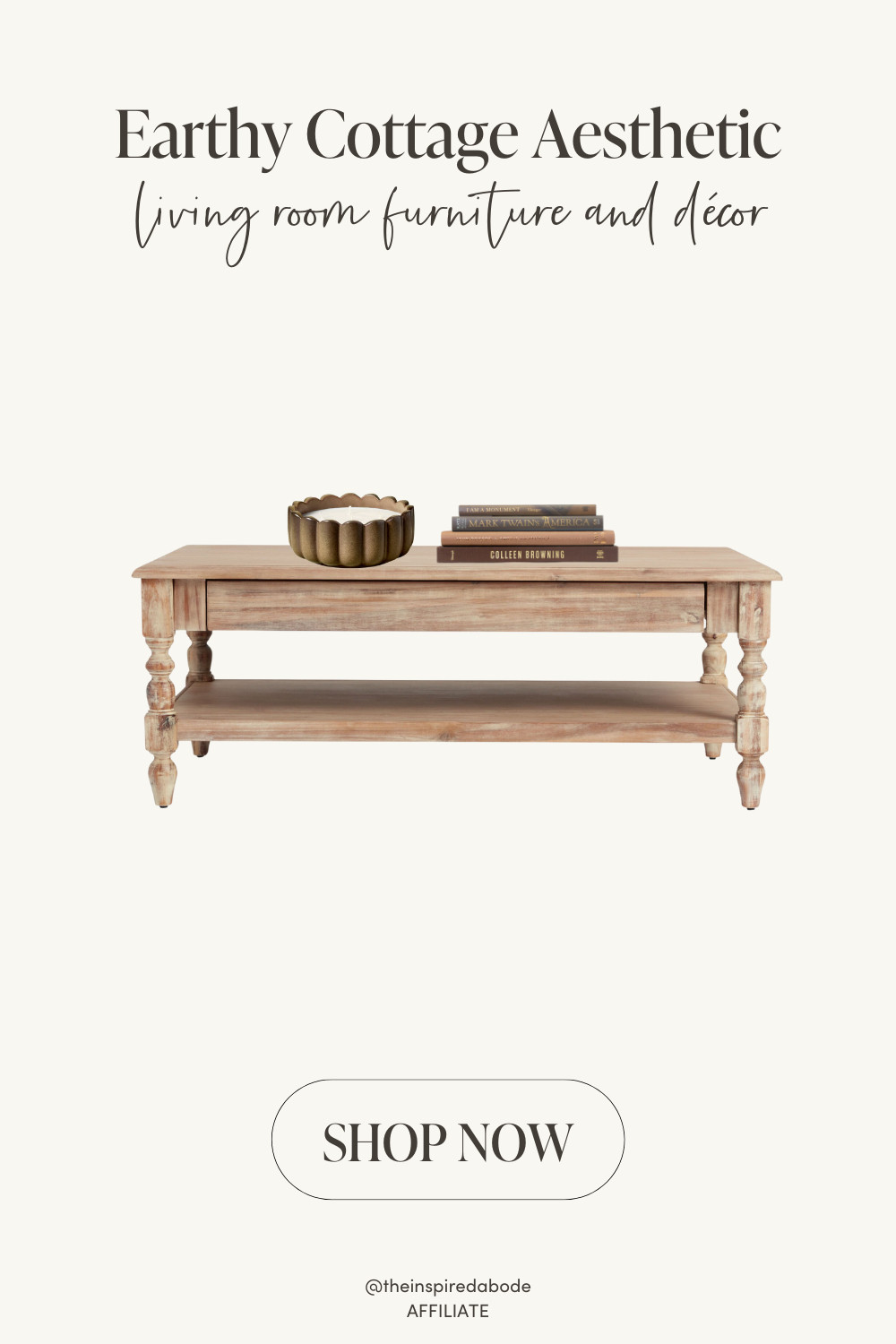 A timeless wood coffee table that adds instant warmth and texture to any living space & it has the perfect "earthy cottage" look! 

 #LTKSeasonal #LTKHome
