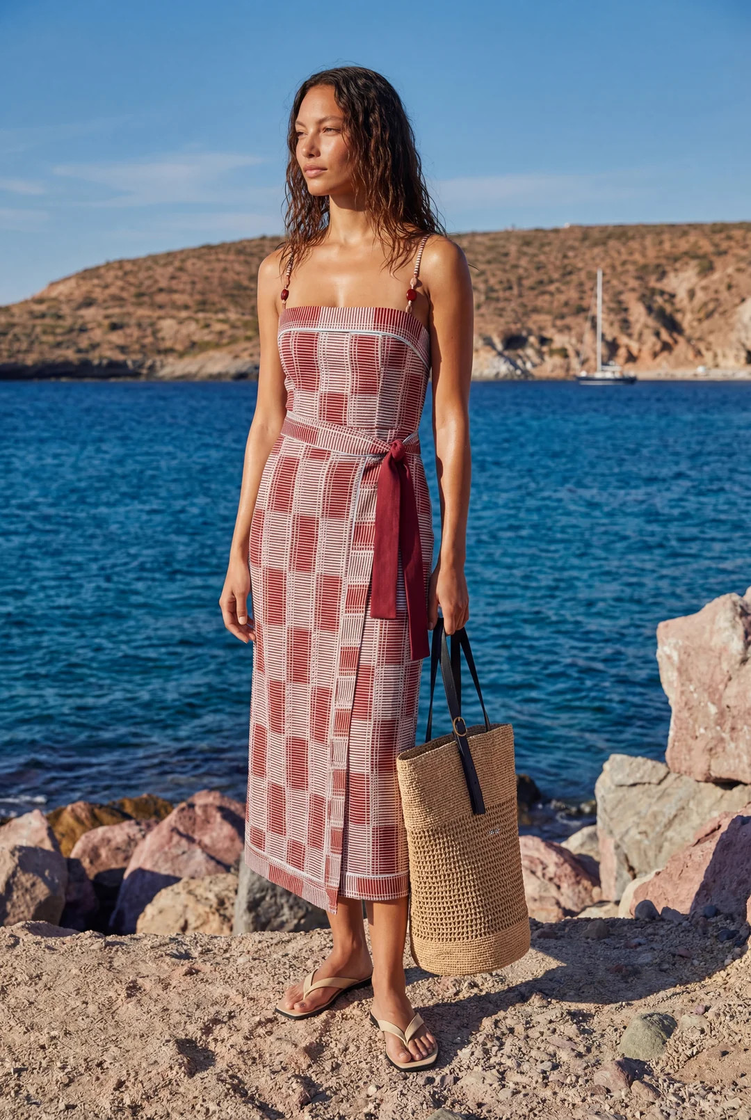Maggie Jacquard Wrap Dress | COUPER