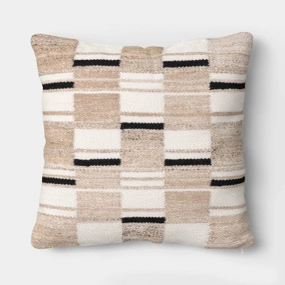 Square Woven Pillow Neutral - Threshold™ | Target