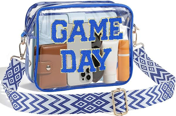 PAMASE Game Day Clear Bag Stadium Approved, 9" x 7" x 2.5" | Amazon (US)