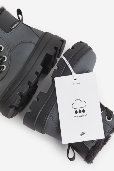 Waterproof Lace-up Boots - Taupe - Kids | H&M US | H&M (US + CA)