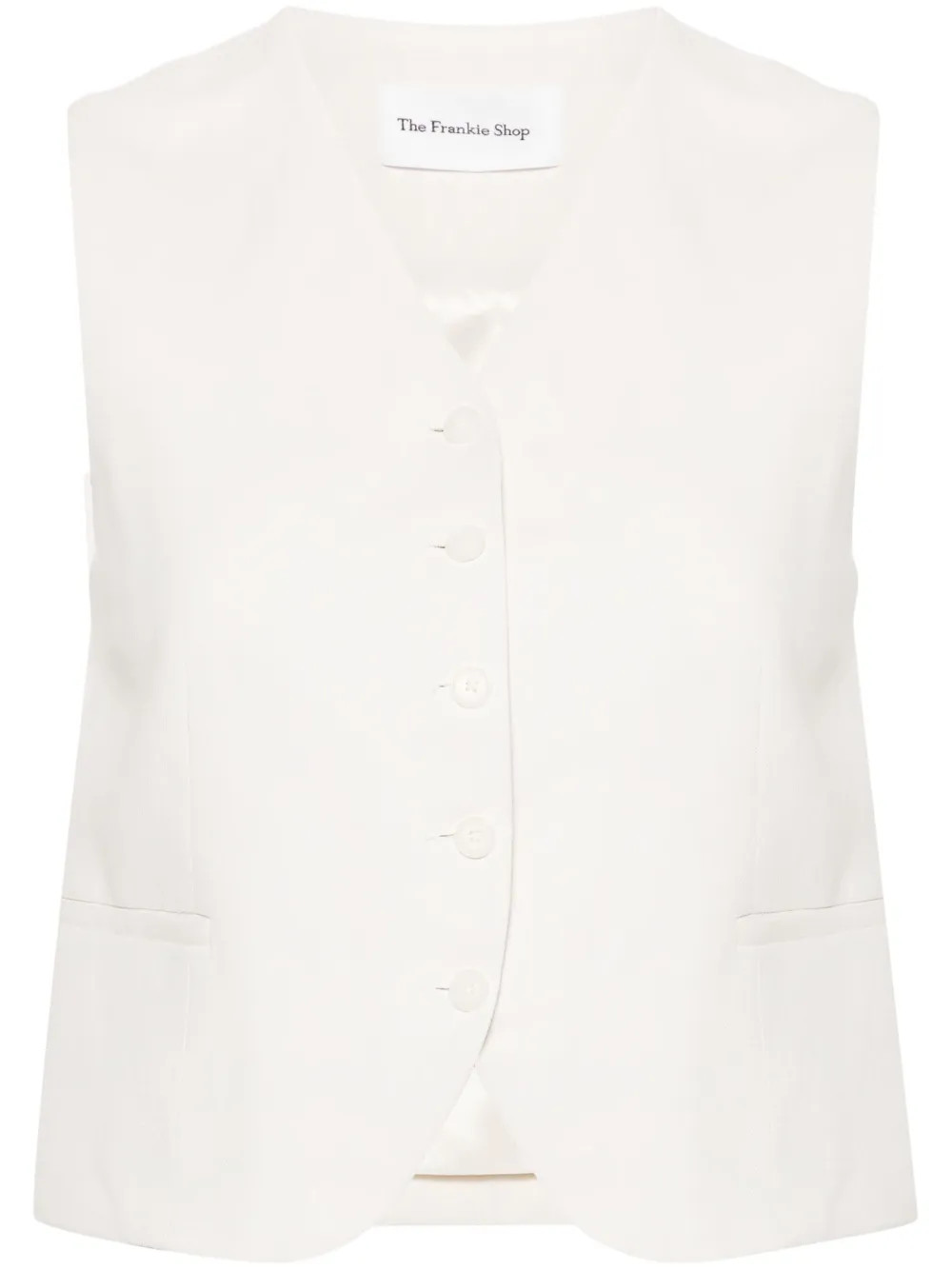 The Frankie Shop Chelsea V-neck Vest  | Neutrals | FARFETCH BR | Farfetch (BR)