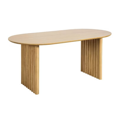 Dovelina Oval Wood Double Pedestal Dining Table 67*33.5 Wood | Target