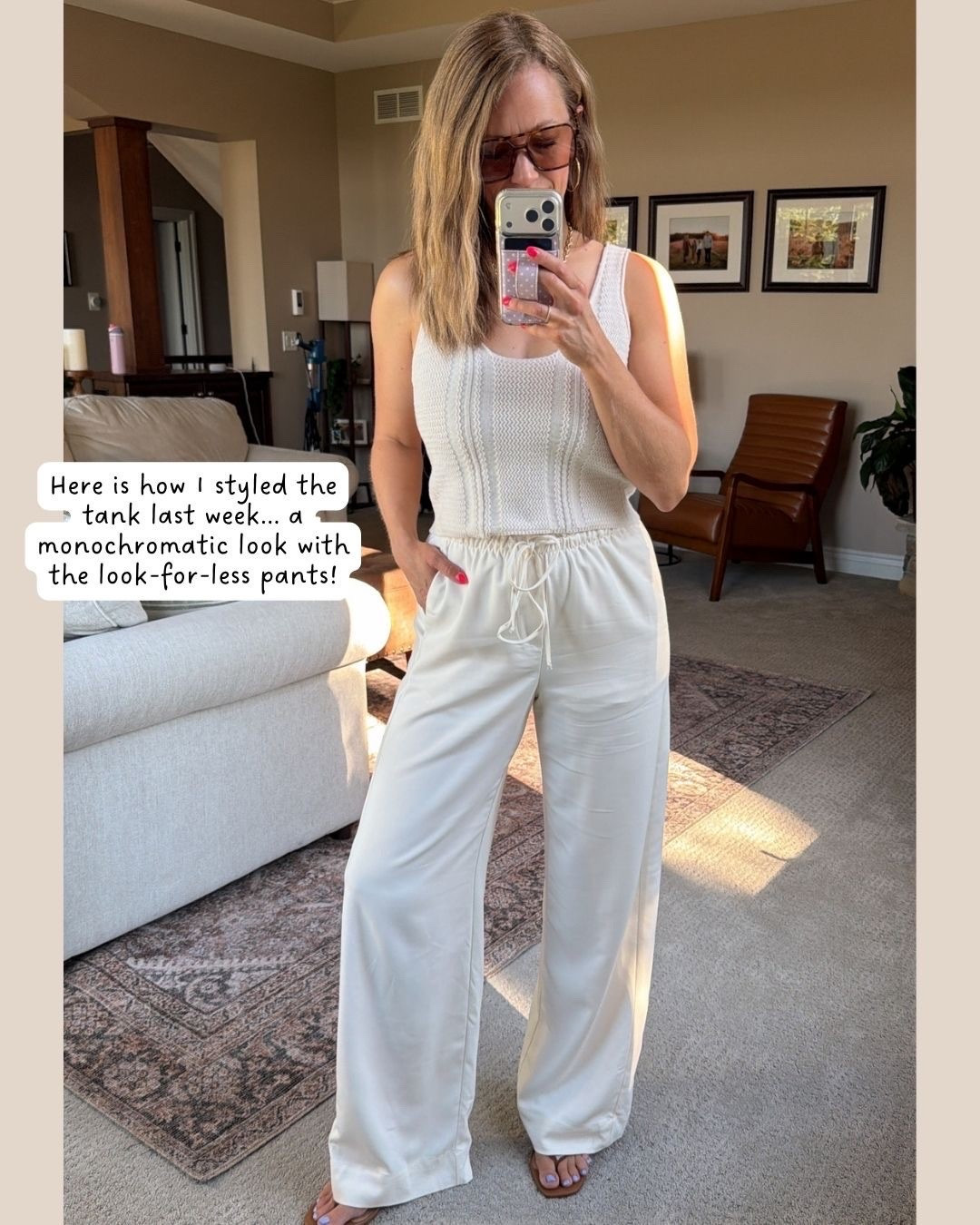 Love this monochromatic look & this chic tank!

#LTKgrwm #LTKSeasonal #LTKOver40