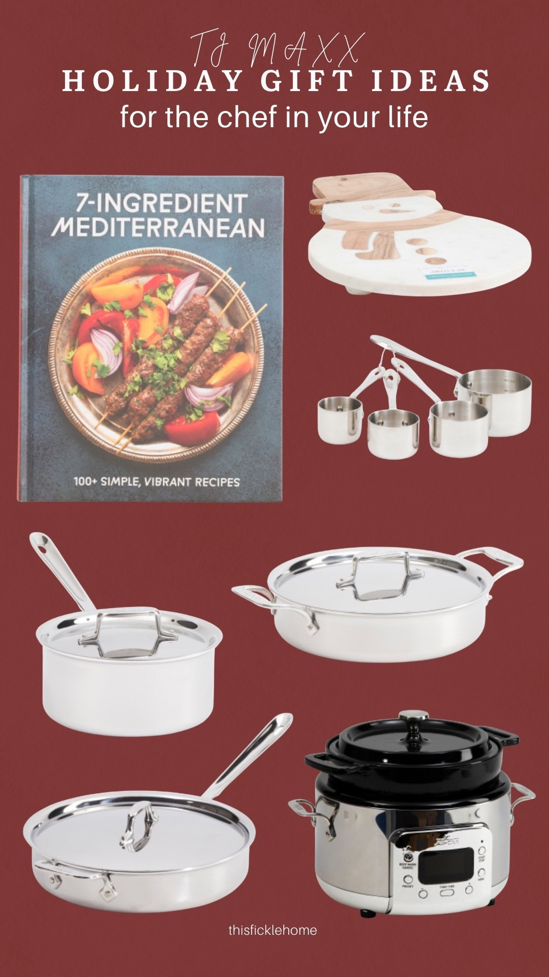 Holiday gift ideas for the chef in your life!

TJ Maxx finds
Mediterranean cookbook
All Clad pots and pans
Marble snowman serving board


#LTKGiftGuide #LTKHome #LTKSaleAlert