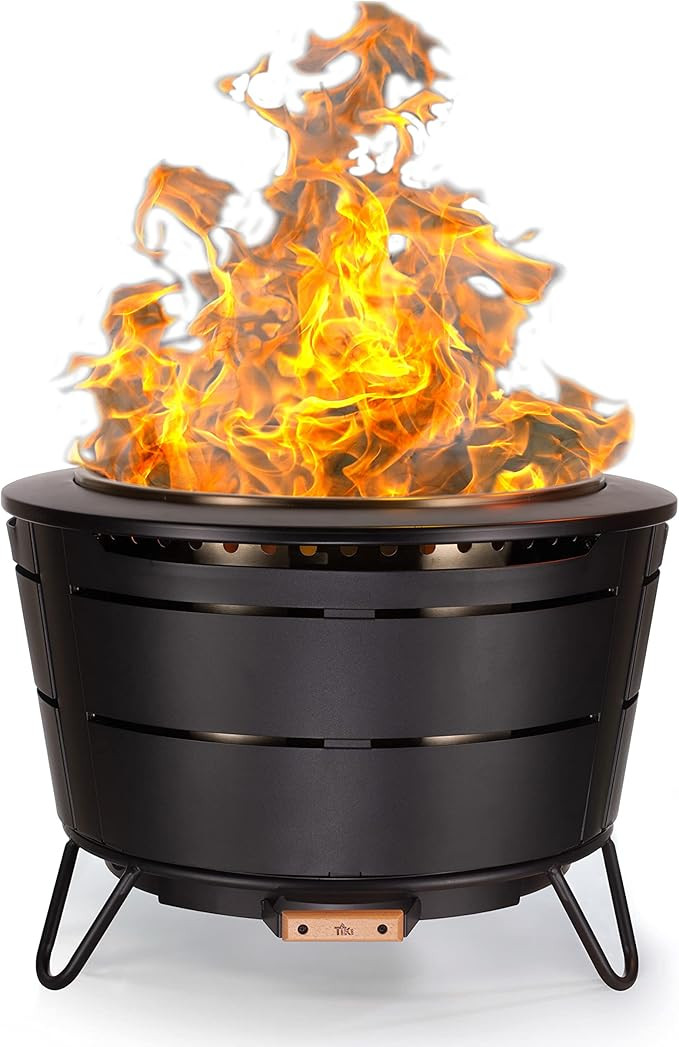 TIKI Brand Reunion Smokeless Fire Pit | Large Wood Burning Outdoor Fire Pit, Great for Large Gath... | Amazon (US)