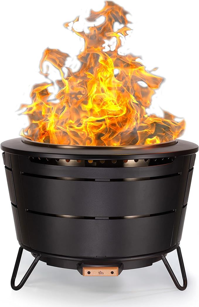TIKI Brand Reunion Smokeless Fire Pit | Large Wood Burning Outdoor Fire Pit, Great for Large Gath... | Amazon (US)