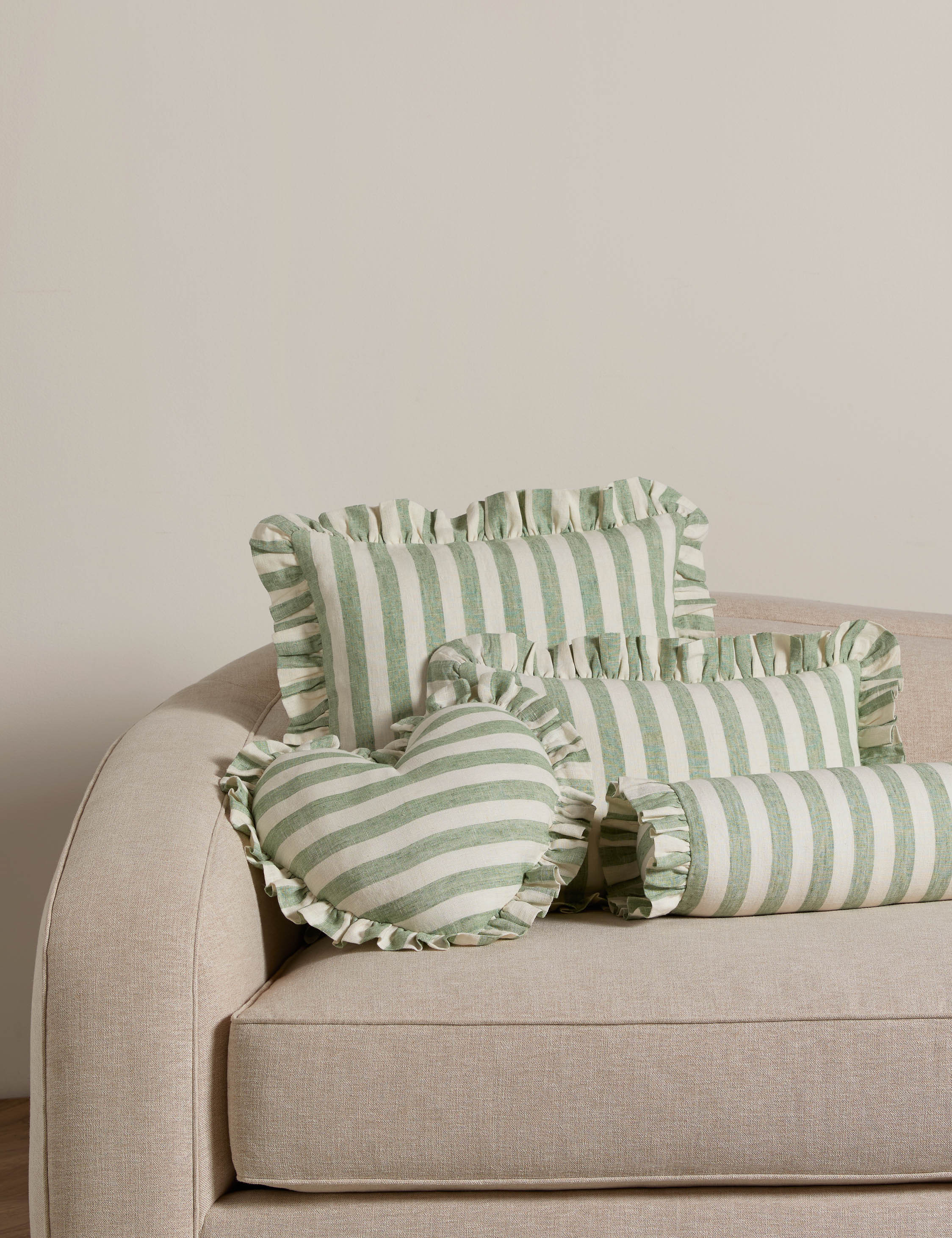 Amaroso Linen Ruffle Pillow | Lulu and Georgia 