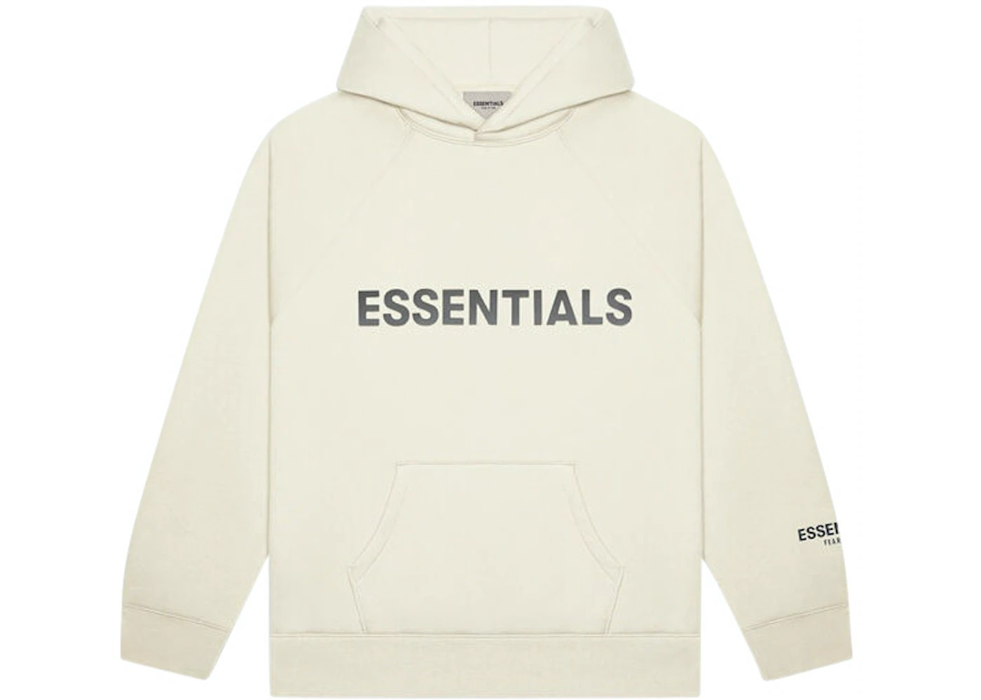 Fear of God Essentials Pullover Hoodie Applique LogoButtercream | StockX