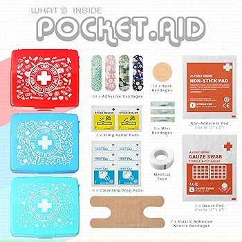 EVERLIT Pocket-Aid Mini First Aid Kit | Compact, Portable Hard-Shell Cases of 50 Items | Cuts, Sc... | Amazon (US)