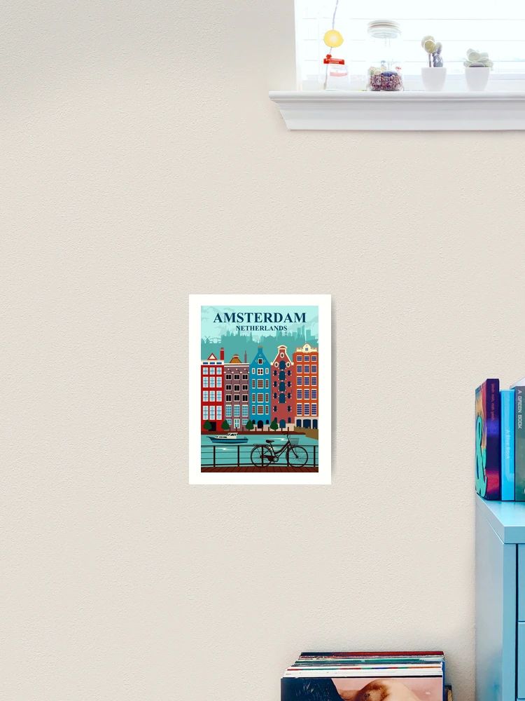 Amsterdam Travel Poster Art Print | Redbubble (US)