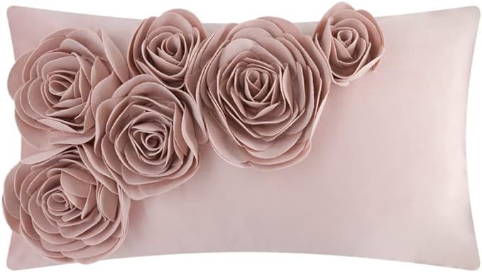JWH Flower Pillow Covers Luxury Accent Pillow Cases Decorative Pillowcase Sofa Velvet Cushion Cov... | Amazon (US)