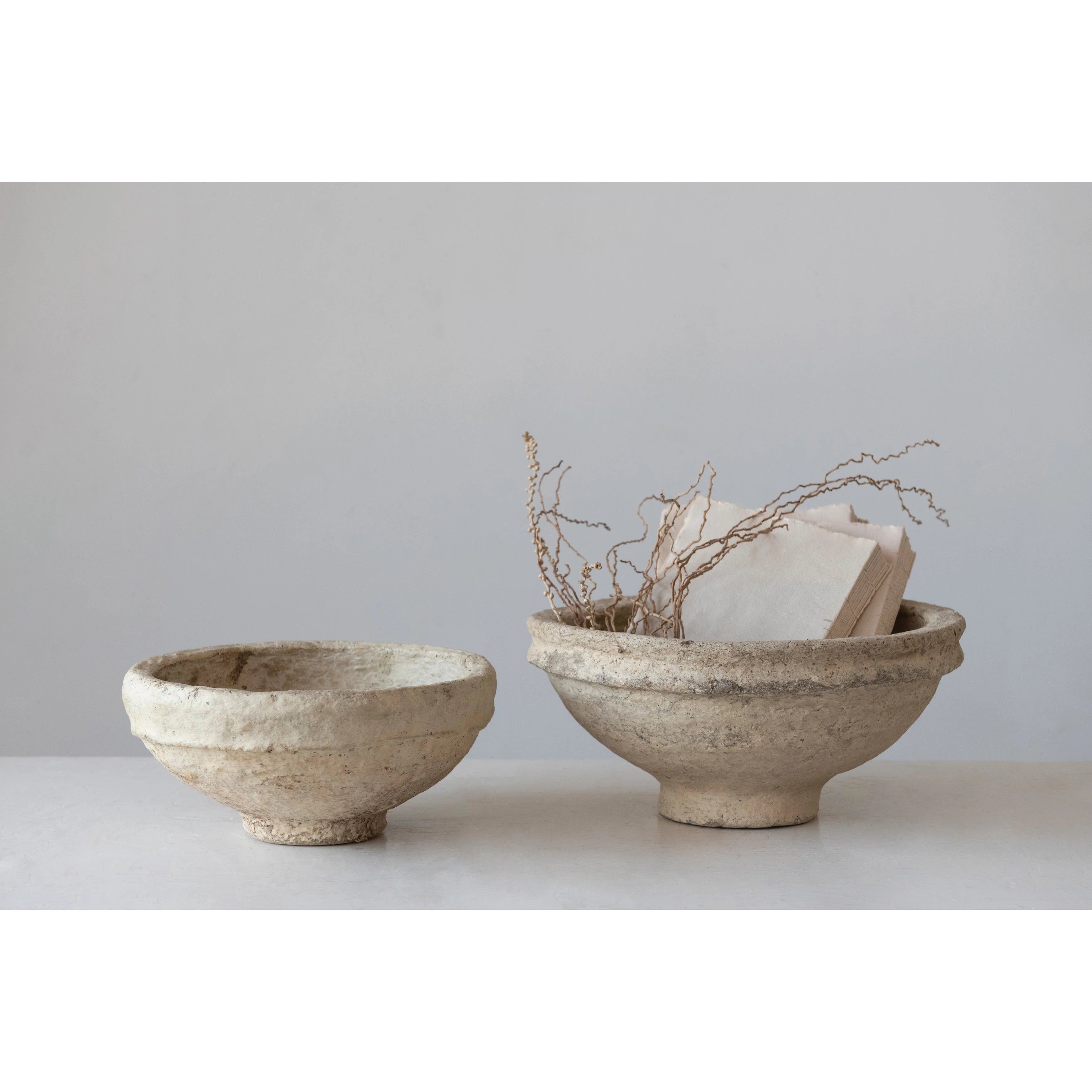 Found Decorative Paper Mache Bowl, Size Options | The Nested Fig
