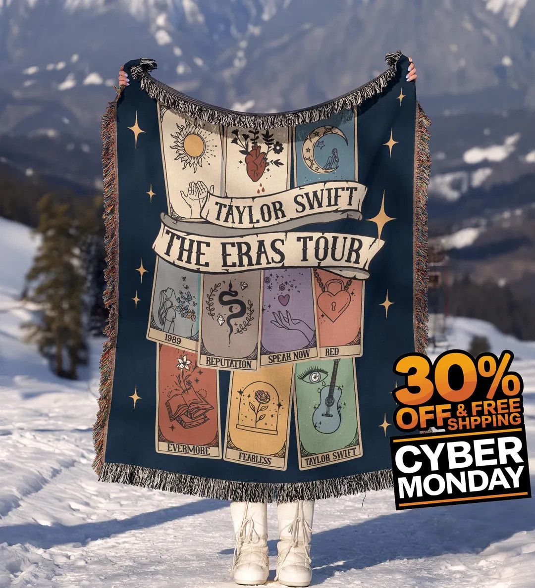 Eras Hand Woven Blanket Swiftie Tapestry Throw - Etsy | Etsy (US)