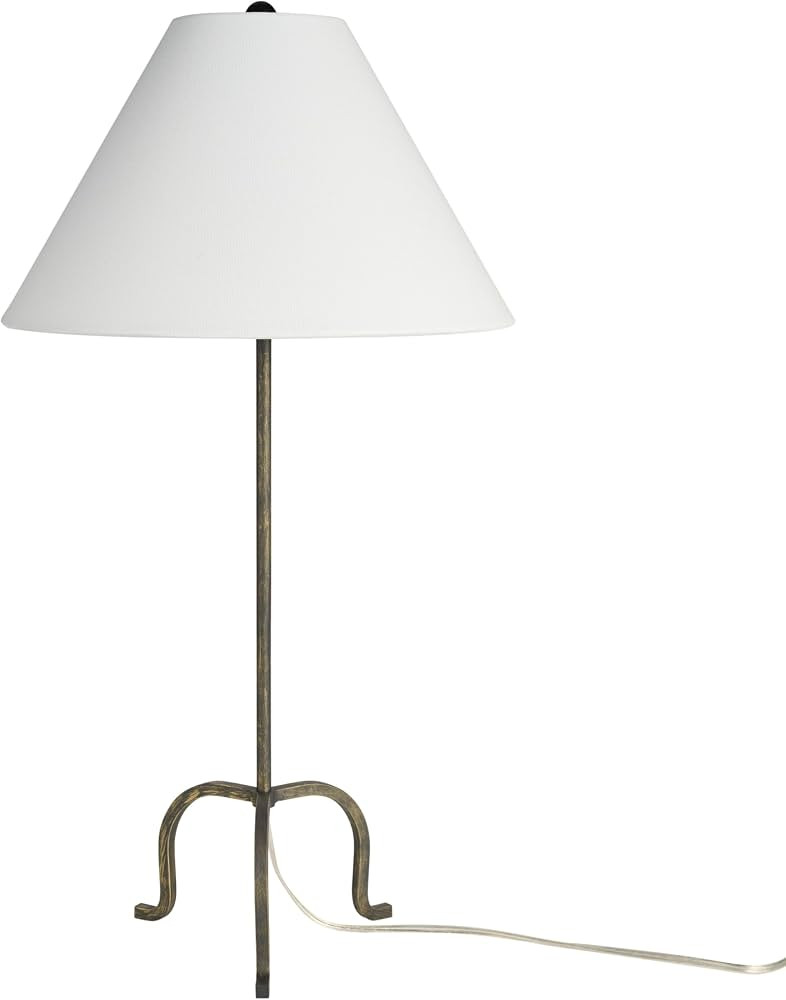 Nourison Home 28" Black Wrought Iron Heritage Metal Slim Tripod Table Lamp for Living Room, Bedro... | Amazon (US)