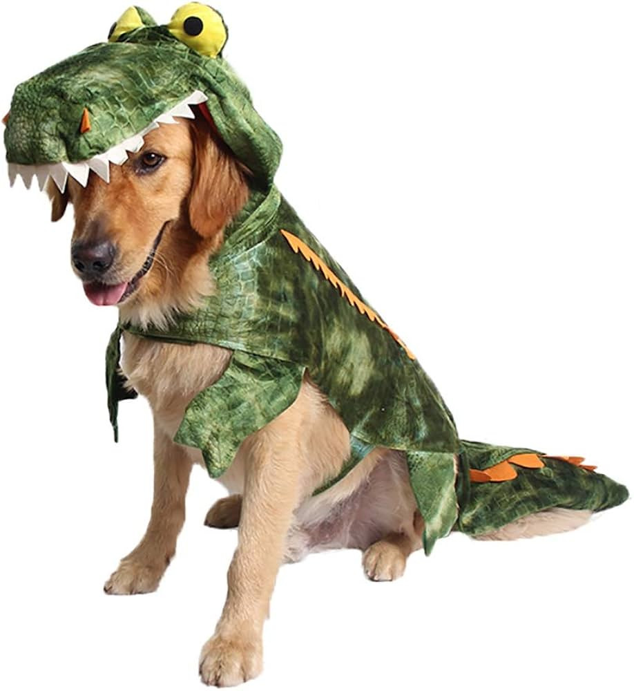 Alligator Dog Costume Dog Halloween Costume, Dog Crocodile Costume Hoodie Coats Pets Jumpsuits, H... | Amazon (US)