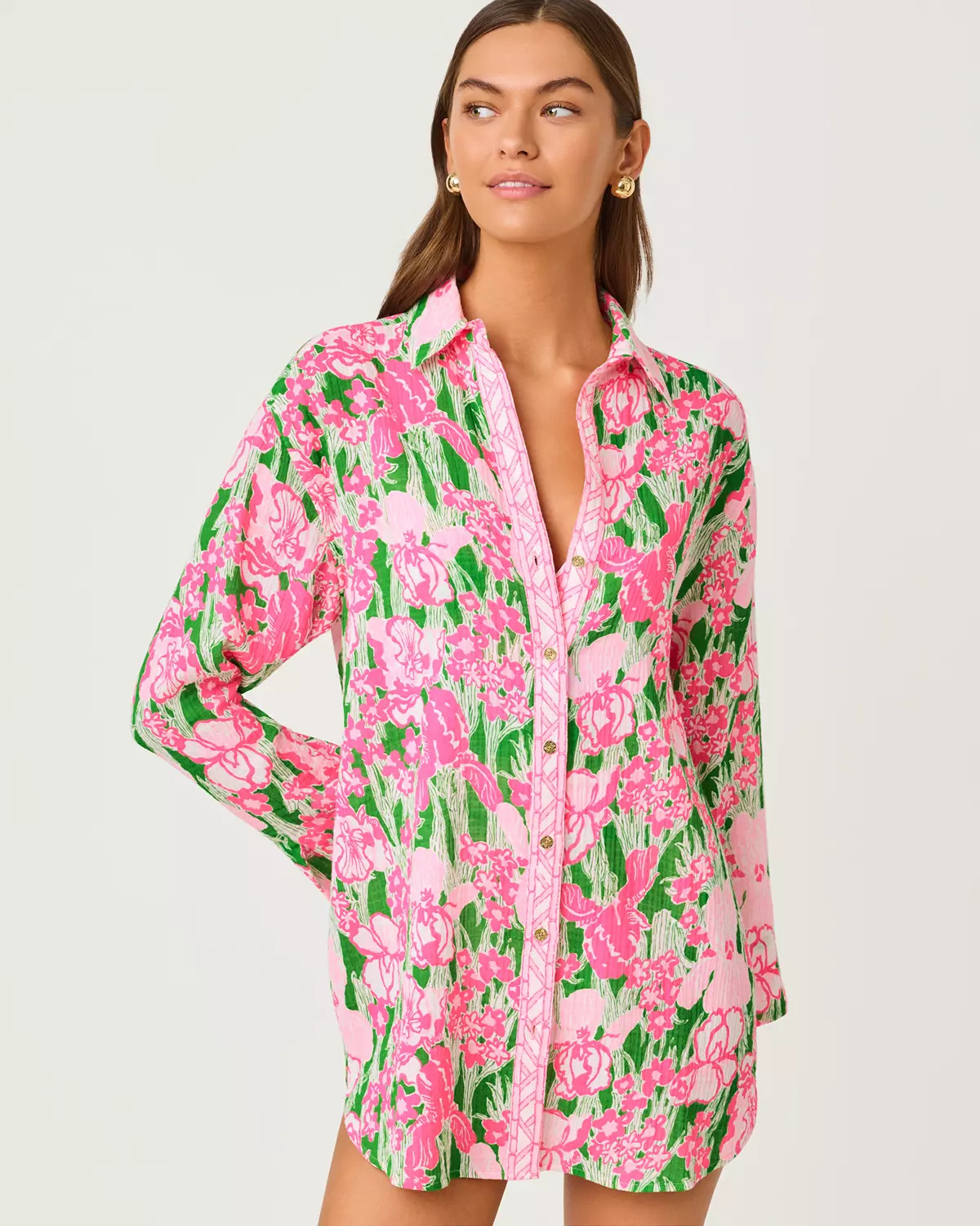Kwitney Long Sleeve Cotton Cover-Up | Lilly Pulitzer