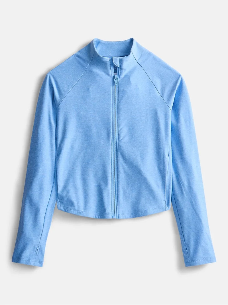 Athletic Works Girls ButterCore Full Zip Jacket, Sizes 4-18 | Walmart (US)