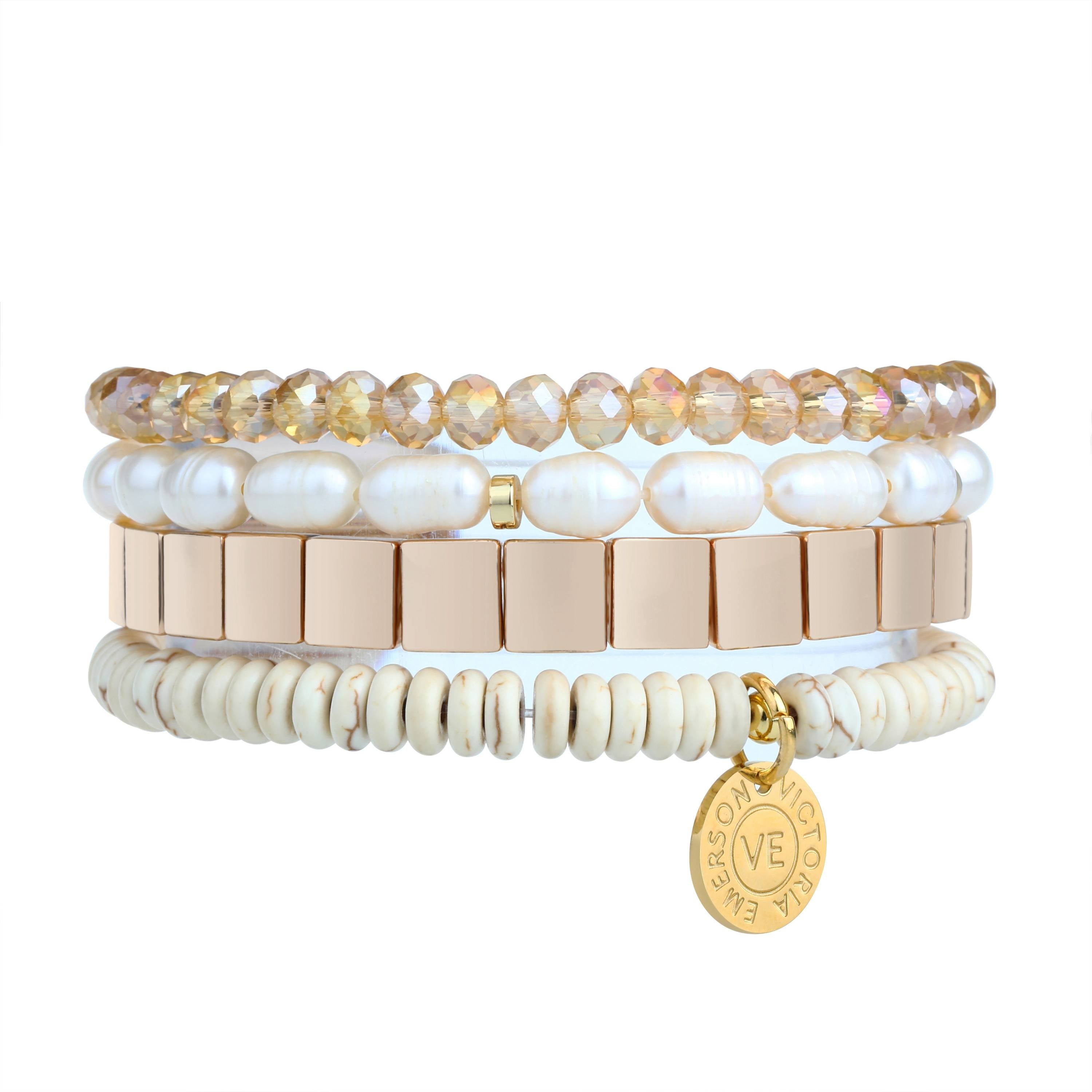 Bare Blush Stacking Bracelet Set | Victoria Emerson
