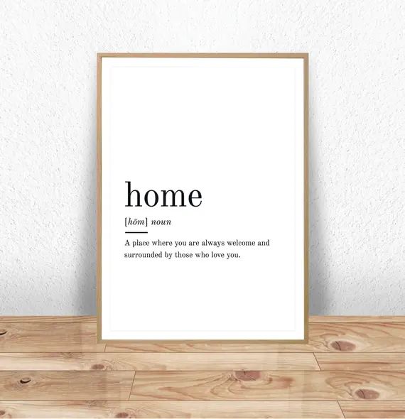 Home Definition, Printable Wall Art, Home Print, Home Poster, Funny Home Quote, Home Printable, H... | Etsy (US)