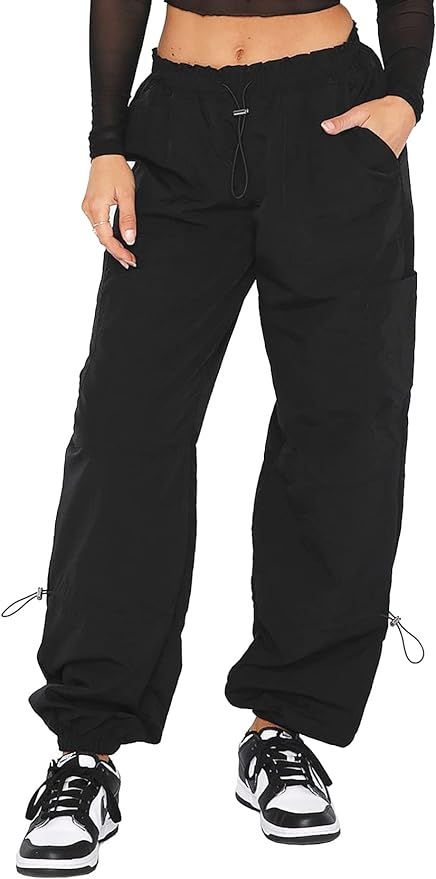 Y2K Cargo Pants Women Baggy - Parachute Pants for Women | Amazon (US)