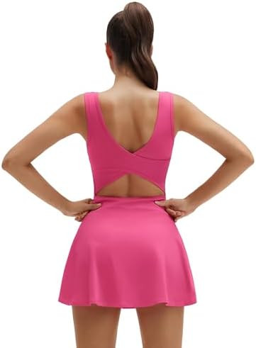 SUUKSESS Womens Tennis Dress with Built in Shorts and Bra Easy Peasy Athletic Dresses Golf Workou... | Amazon (US)
