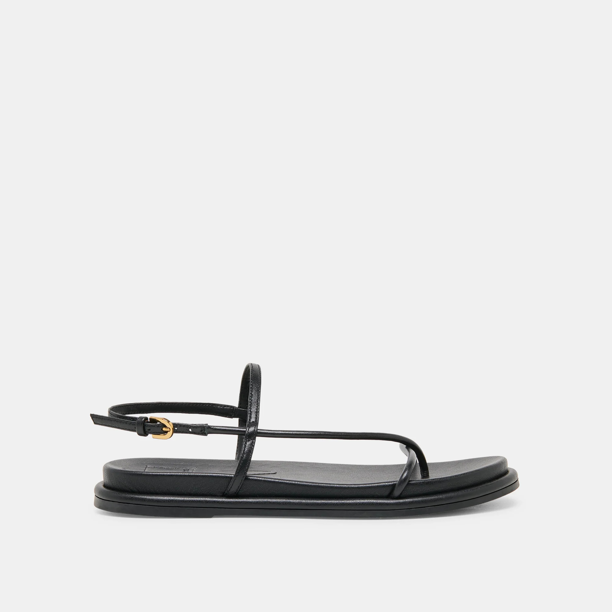 DOM SANDALS BLACK LEATHER | DolceVita.com