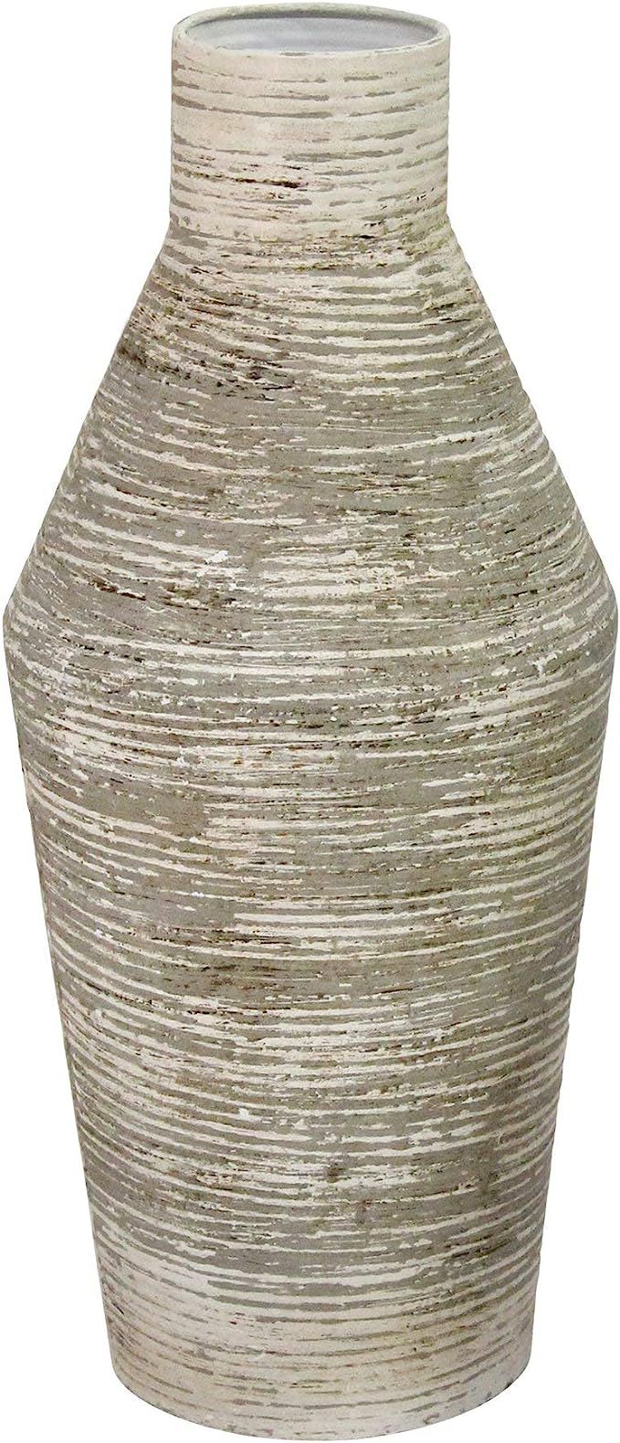 Stratton Home Décor Stratton Home Decor Tall Rustic Table Vase, 7.09W X 7.09D x 16.00H, White, G... | Amazon (US)