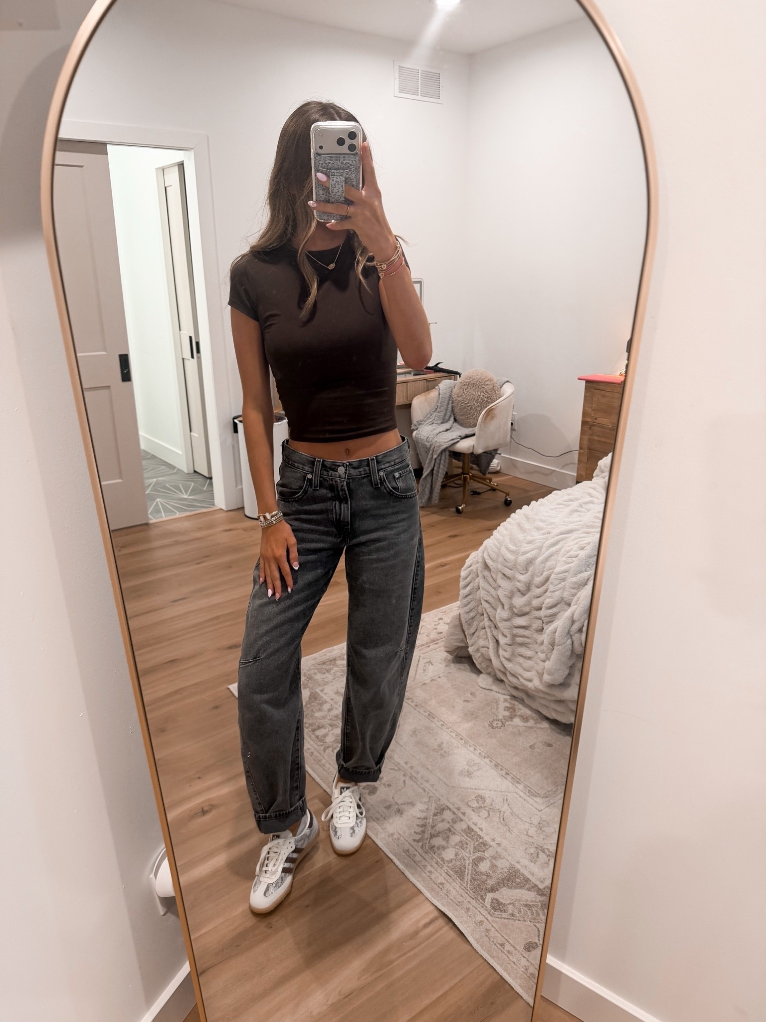 Top-XS
Jeans-25
Sneakers-size down 1/2 size

#LTKootd #LTKTall #LTKSaleAlert