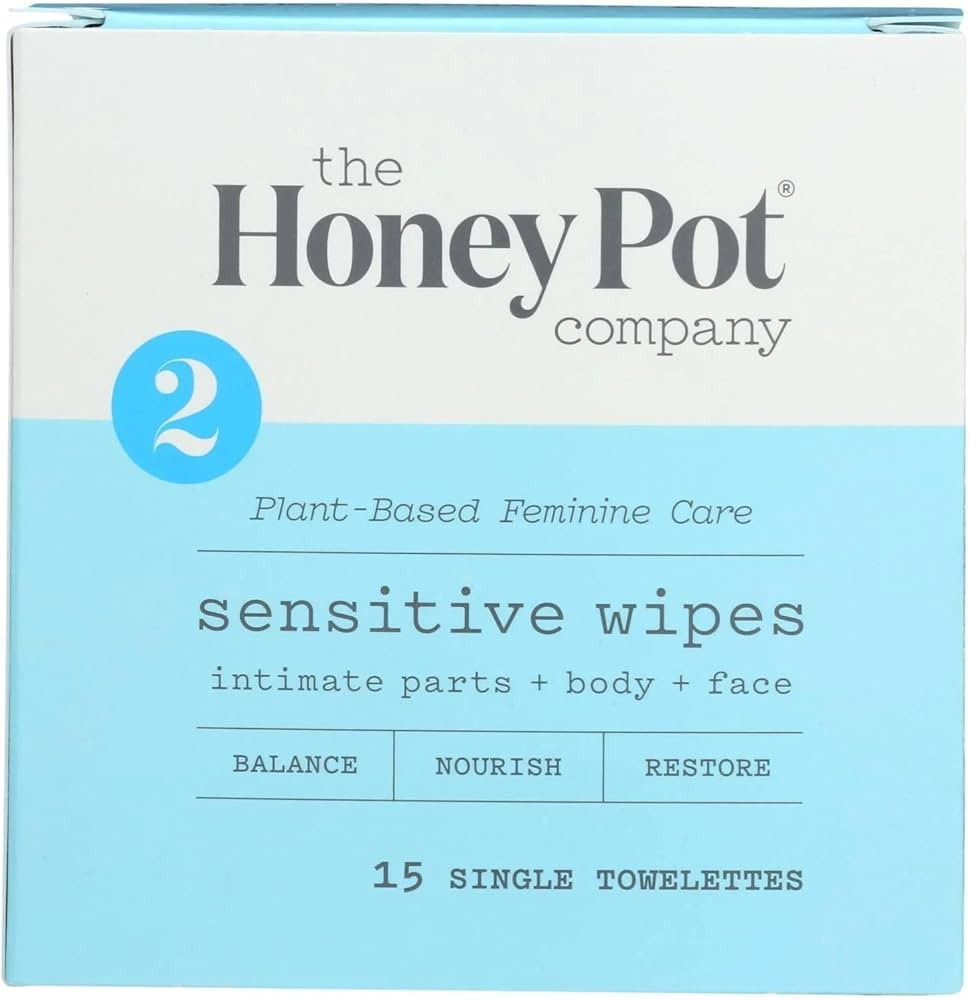 The Honey Pot Company Feminine Wipes -Sensitive, 15 Count | Amazon (US)