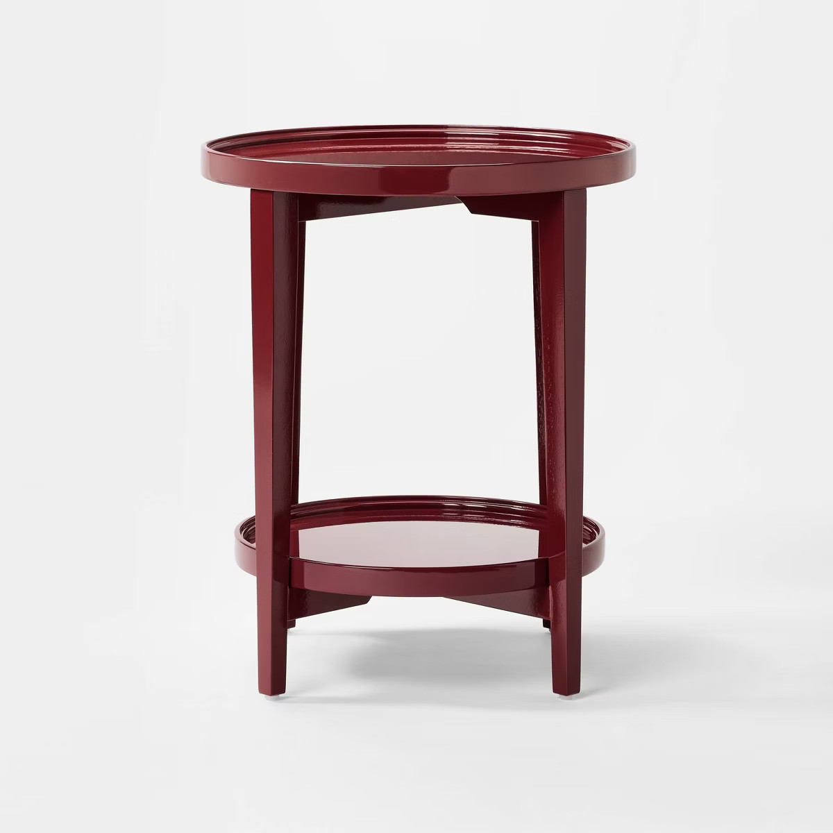 Accent Table Wood Round Lacquer Finish - Threshold™ designed with Studio McGee | Target